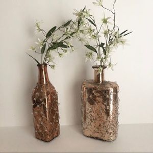 Rose Gold Decorative Vase Set